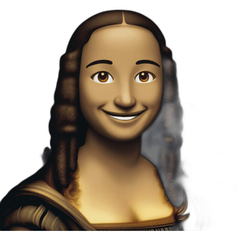 mona lisa of da vinci smiling emoji