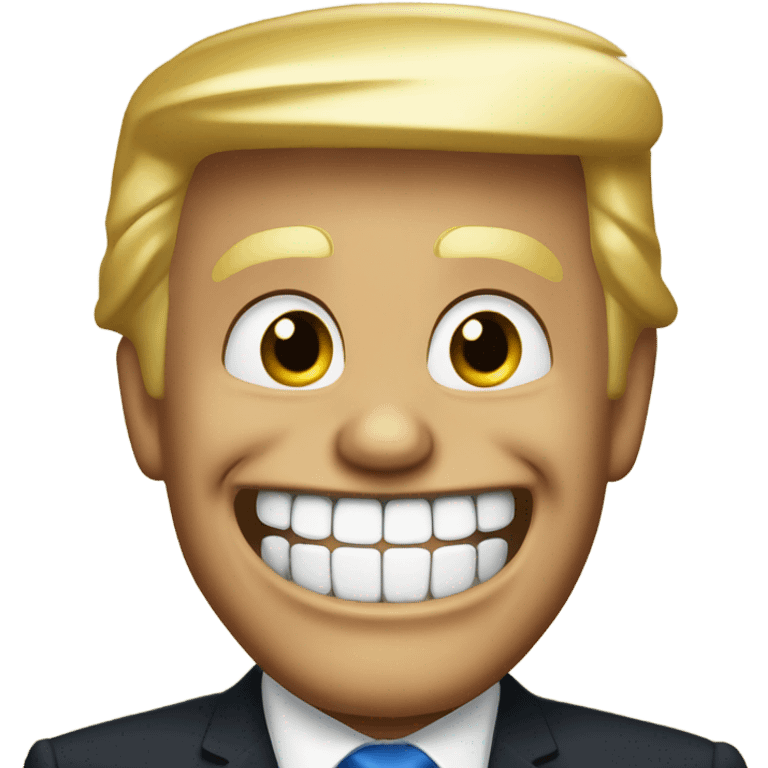 Donald trump with gold teeth  emoji