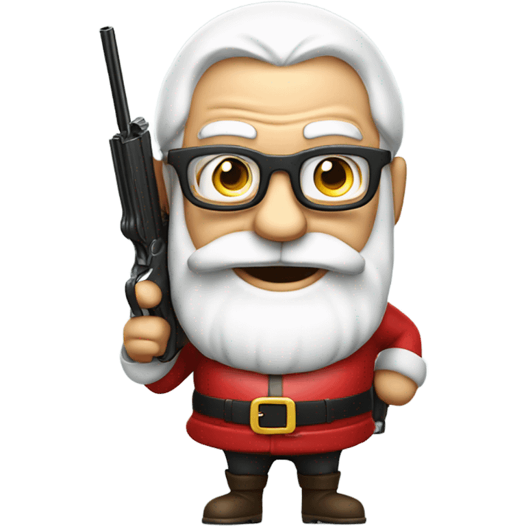 Santa holding 2 guns  emoji