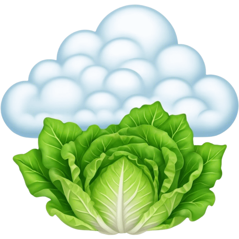 Clouds made from Lettuce emoji