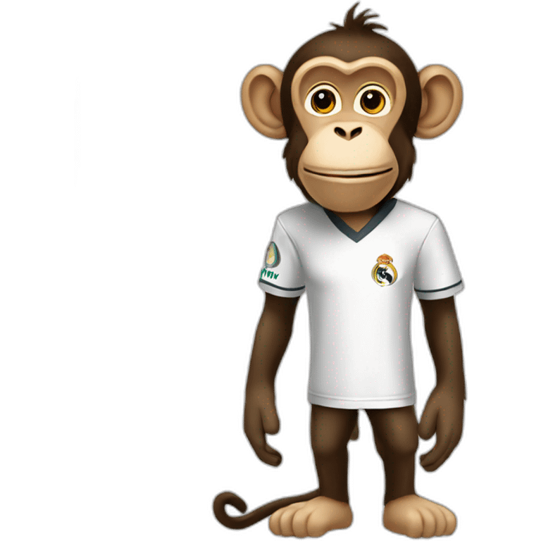 Monkey standup shirt real Madrid emoji