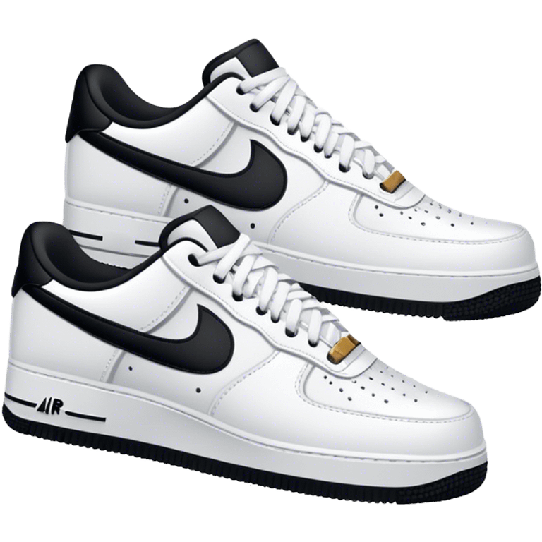 White and highlighted black air force 1s emoji