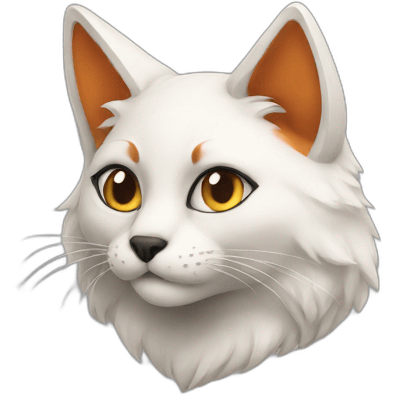 cat mixed whit fox emoji