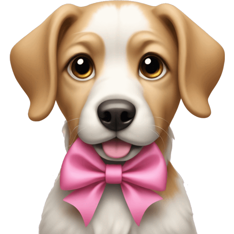 dog with pink bow emoji