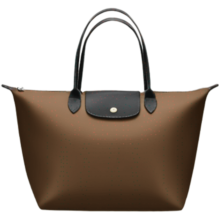 longchamp tote bag brown and black  emoji