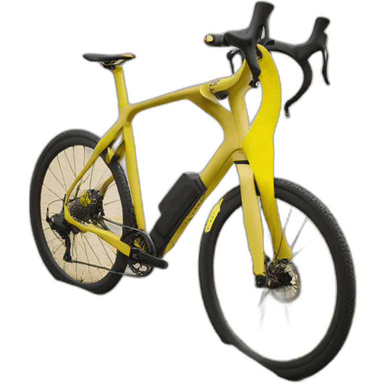 Gravel bike sand yellow emoji