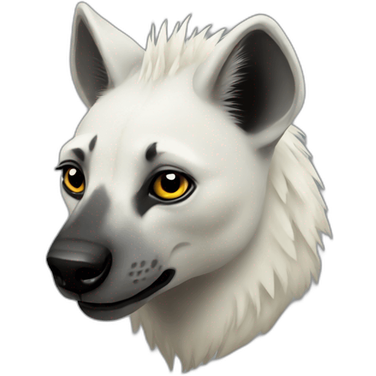 white hyena emoji