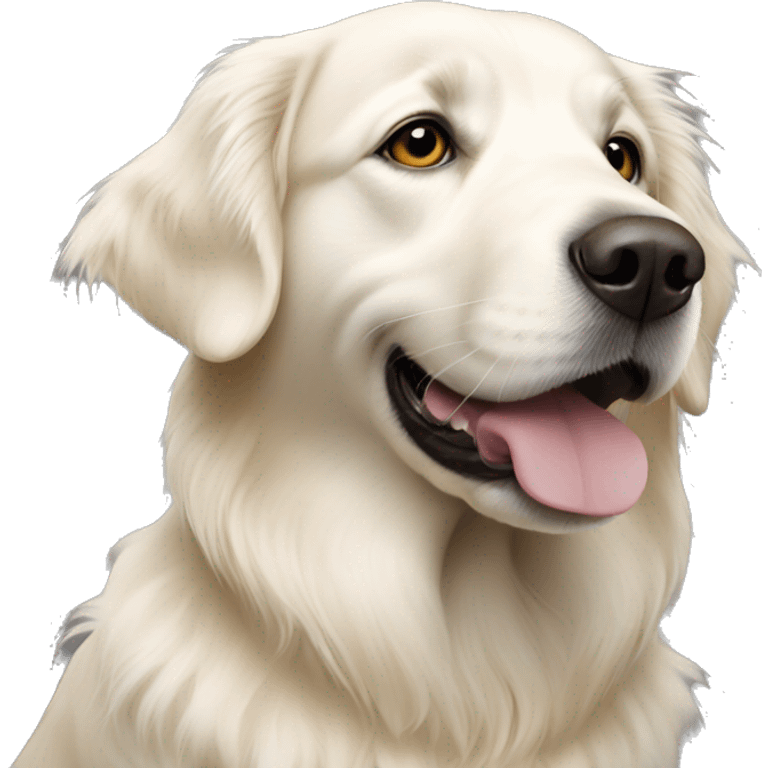 White golden retriever emoji