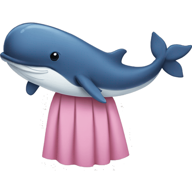 Whale in a dress emoji