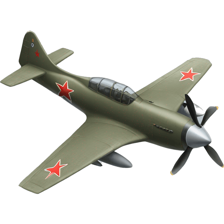 Realistic Yak-3 fighter plane emoji