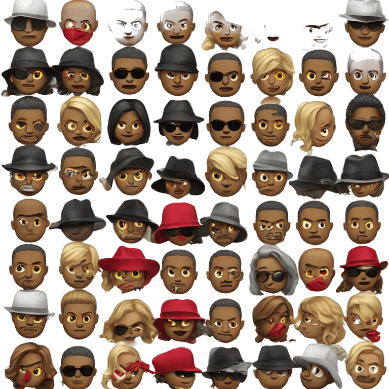 Gangster habiller en rouge emoji