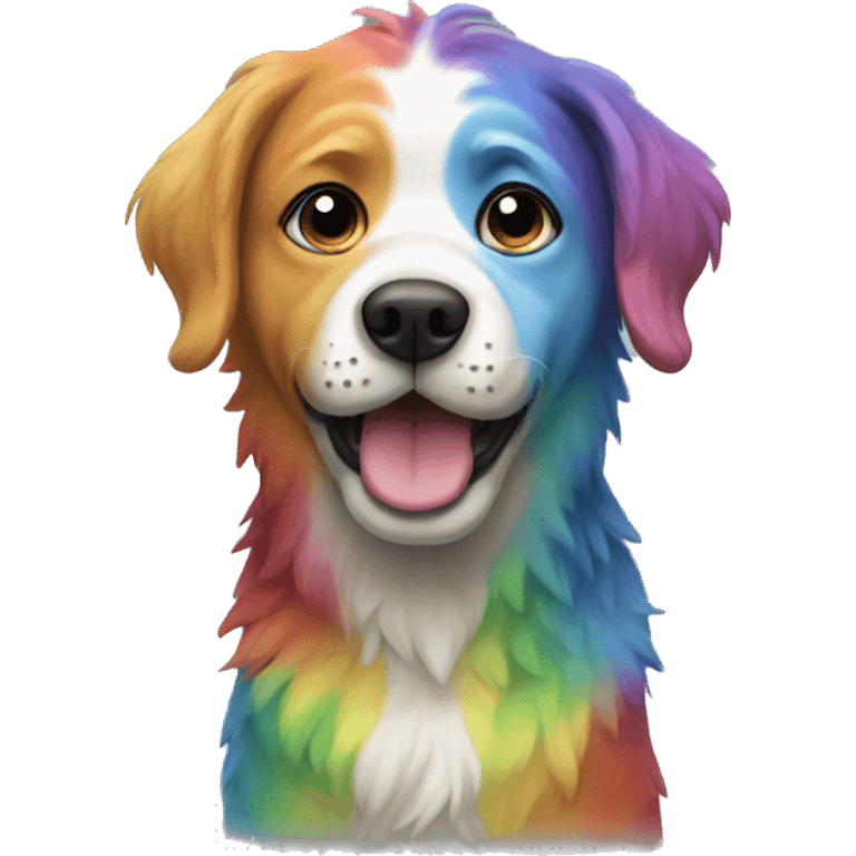 Rainbow dog emoji