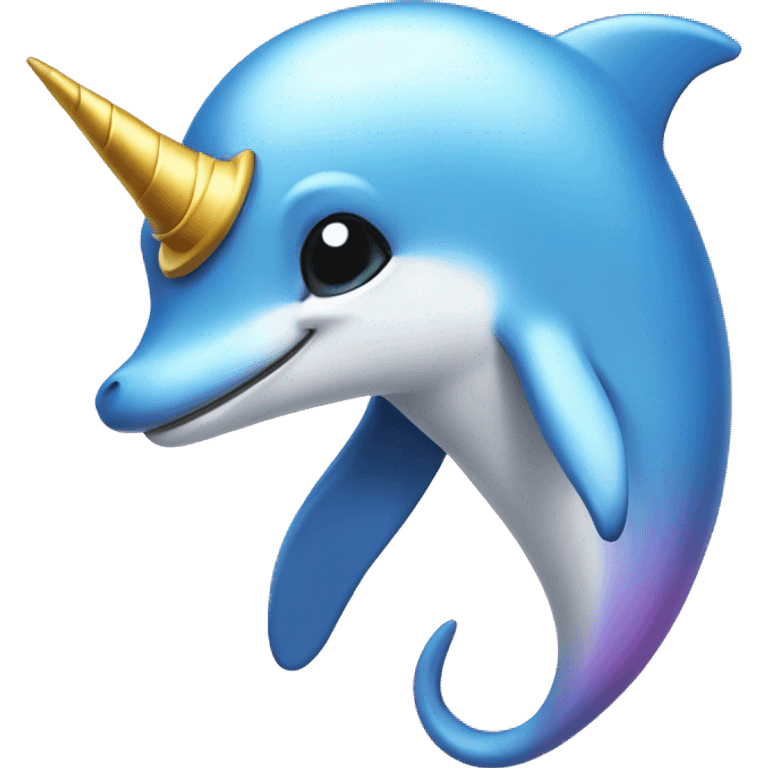 delfin con un unicornio emoji