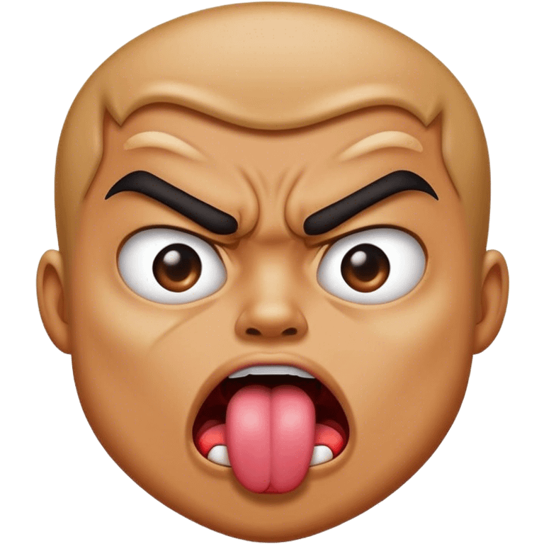 Angry sticking tongue out emoji