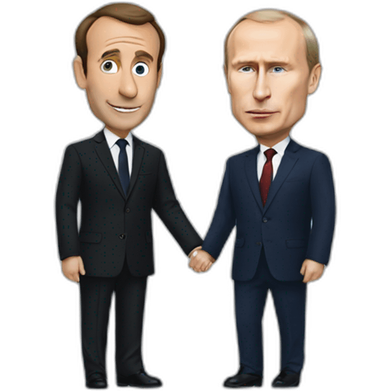 Macron with putin emoji