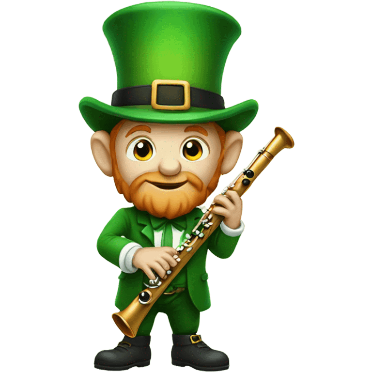 Leprechaun playing flute emoji