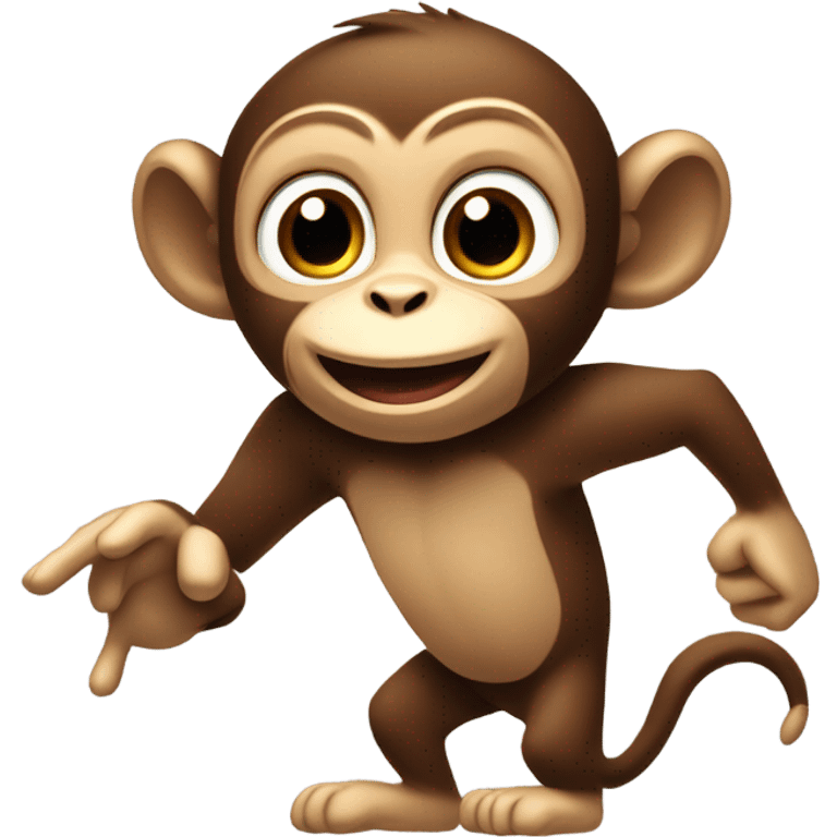 A silly monkey stealing emoji