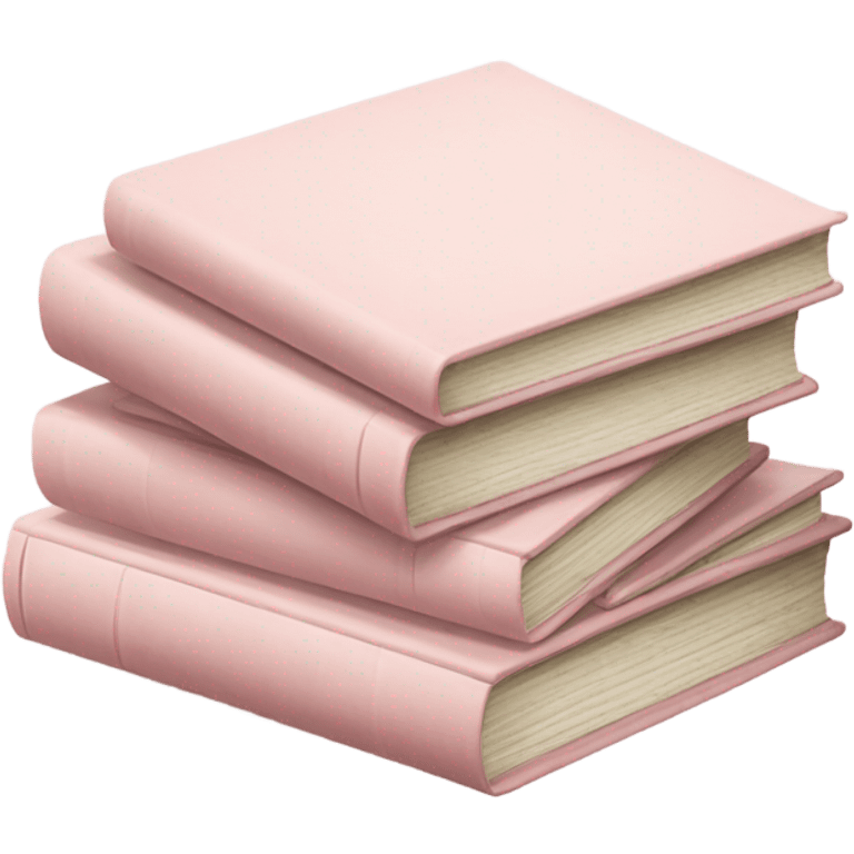 Stack of pale pink books emoji