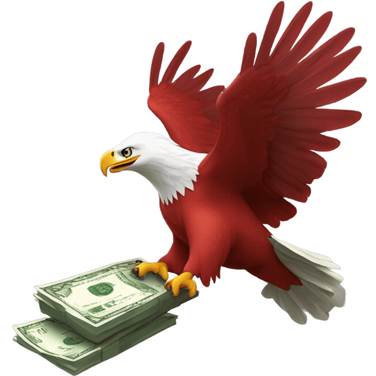 red eagle throwing money emoji