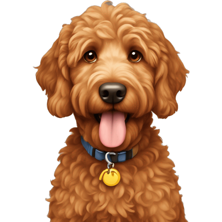 Red golden doodle emoji