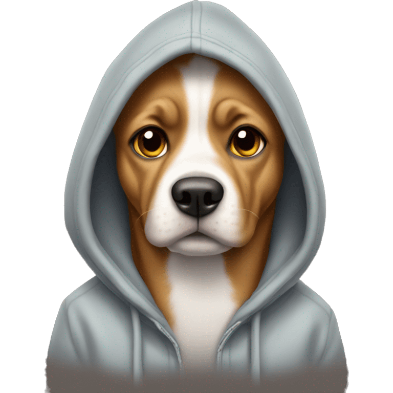 dog wearing a hoodie emoji