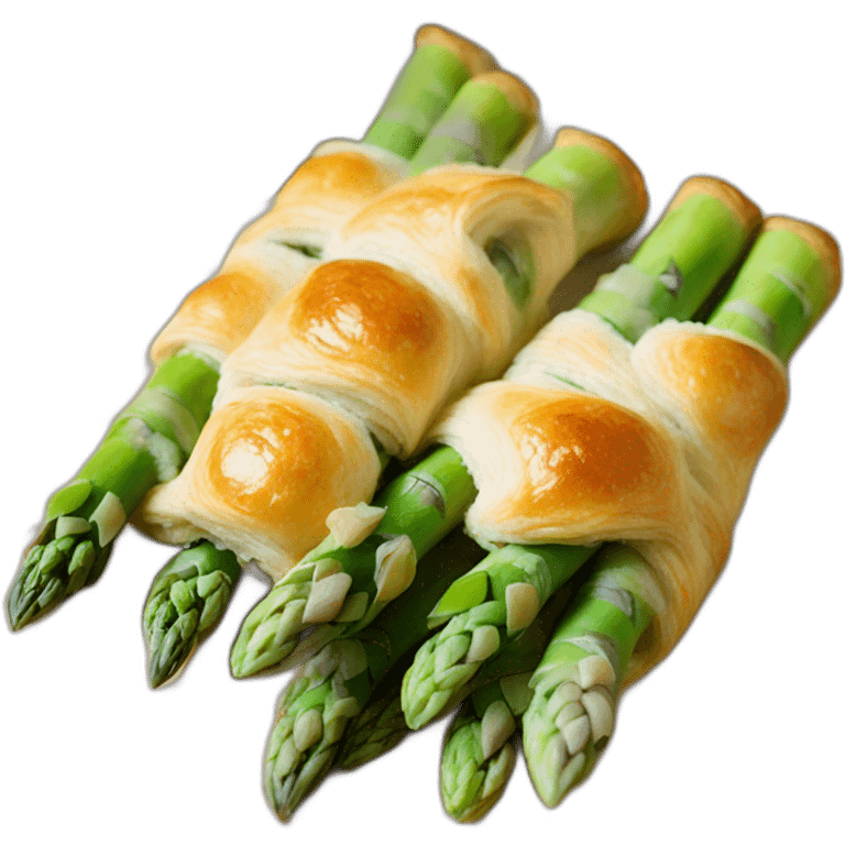 Asparagus in a blanket of puff pastry emoji