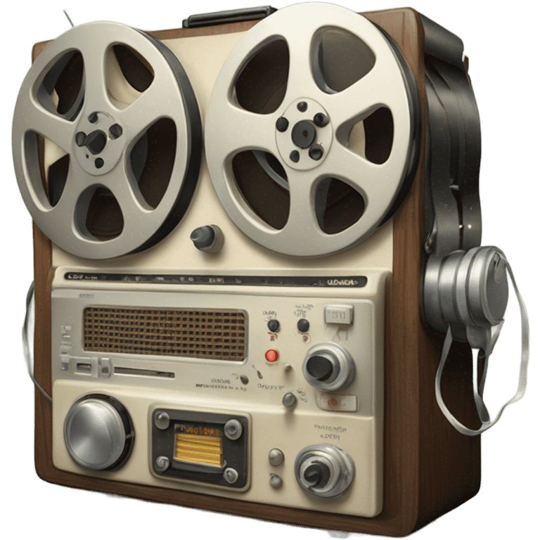 vintage magnetophone reel to reel emoji