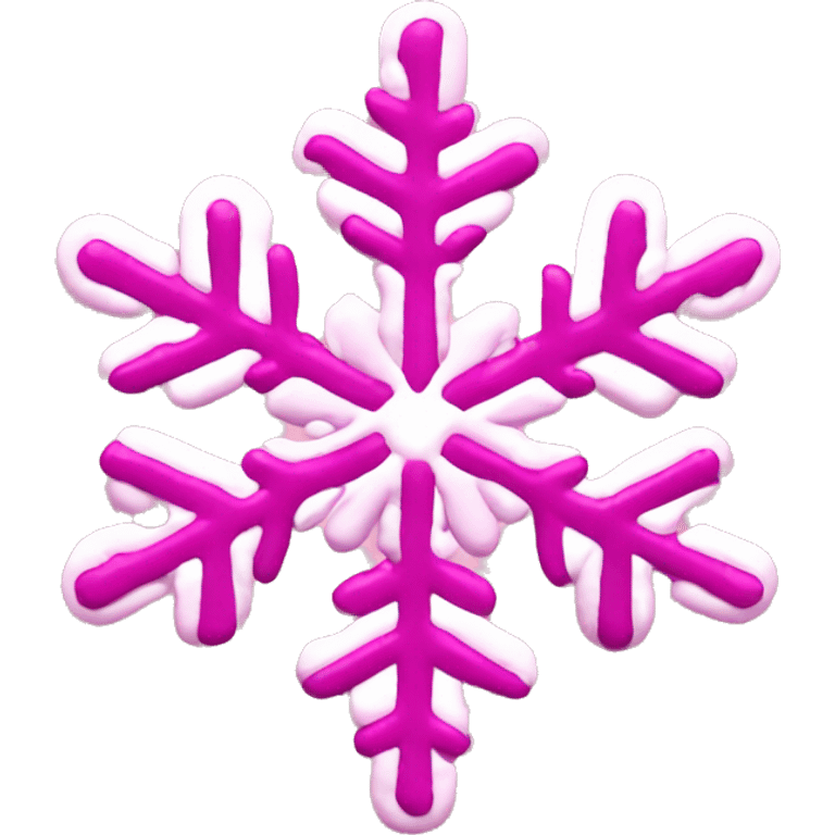 Pink snowflake emoji