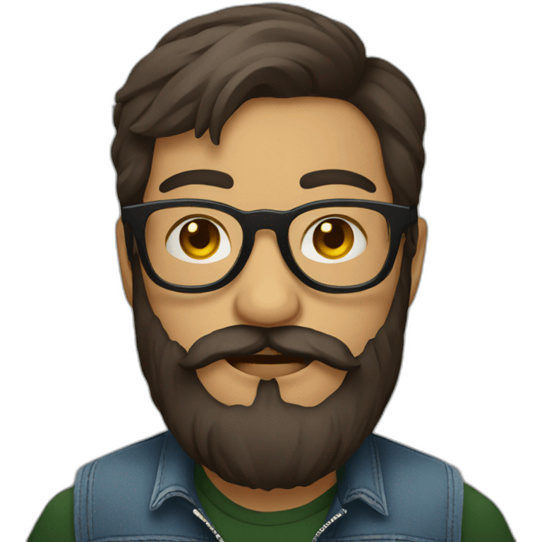 hipster mexican with beard and glasses emoji