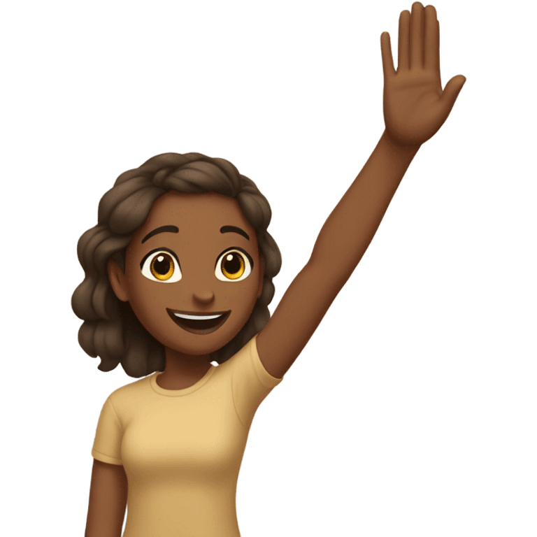 Brown girls high five  emoji