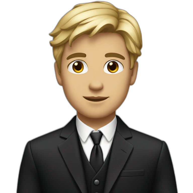 Posh-boy-with-black-suit-ready-to-collaborate emoji