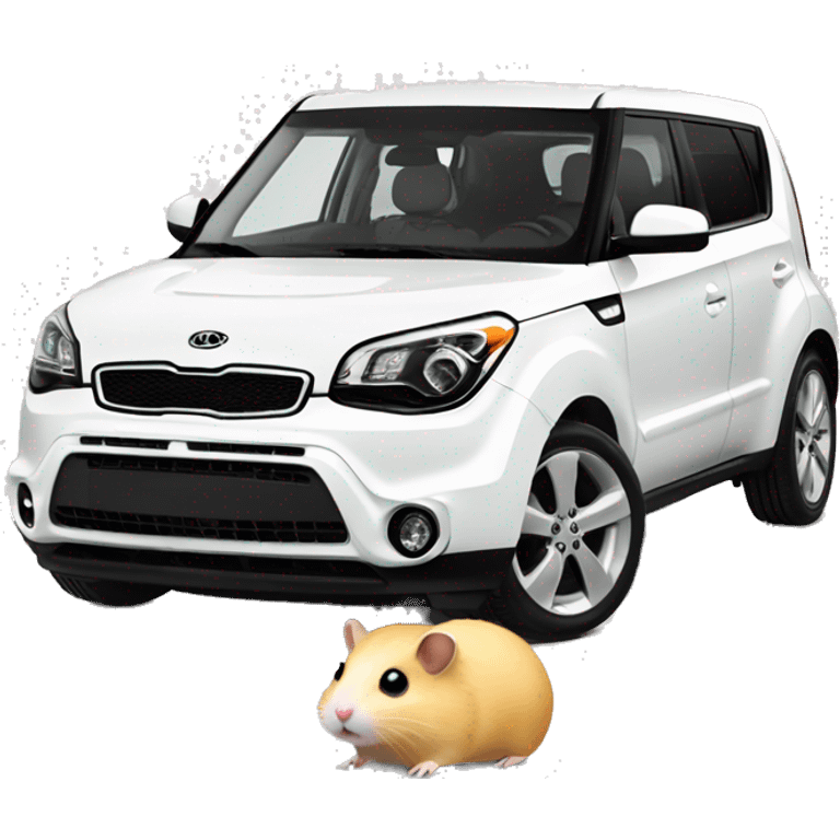 hamster in a white kia soul emoji