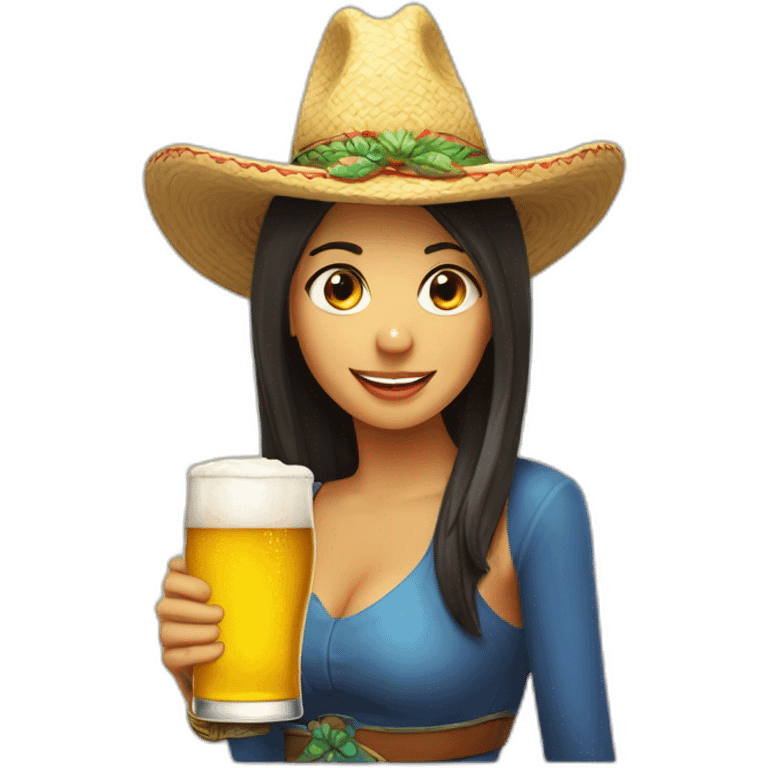 momia con una cerveza y un sombrero emoji