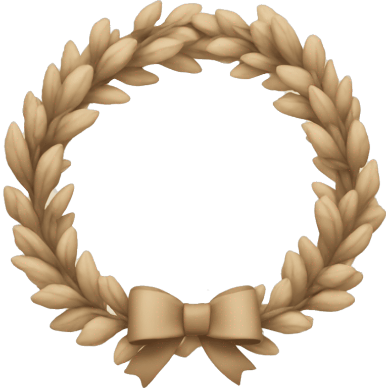 Beige wreath emoji