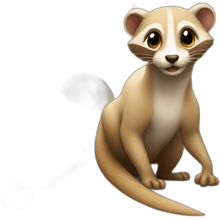 Weasel in a train emoji