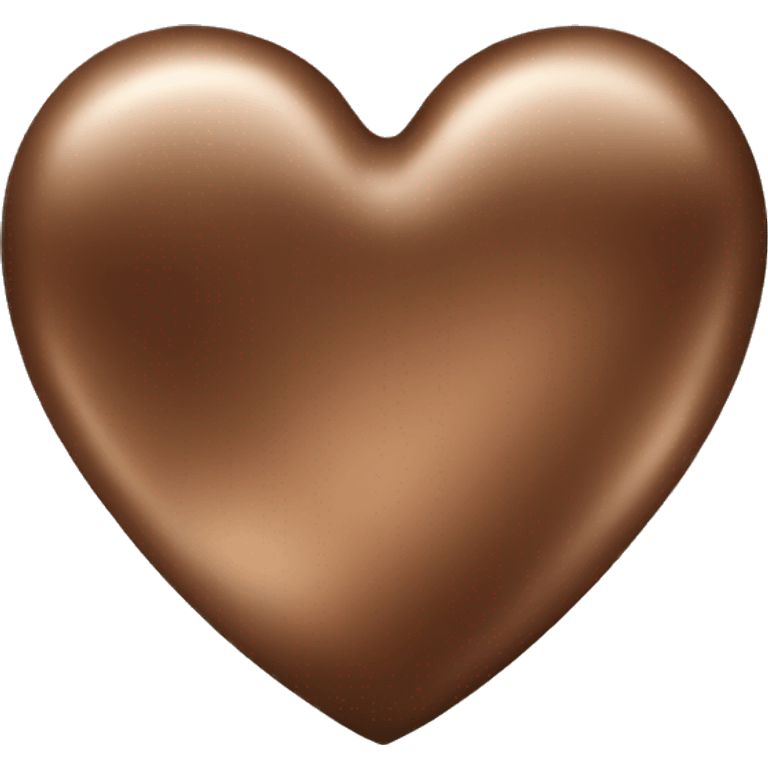 Metallic brown heart  emoji