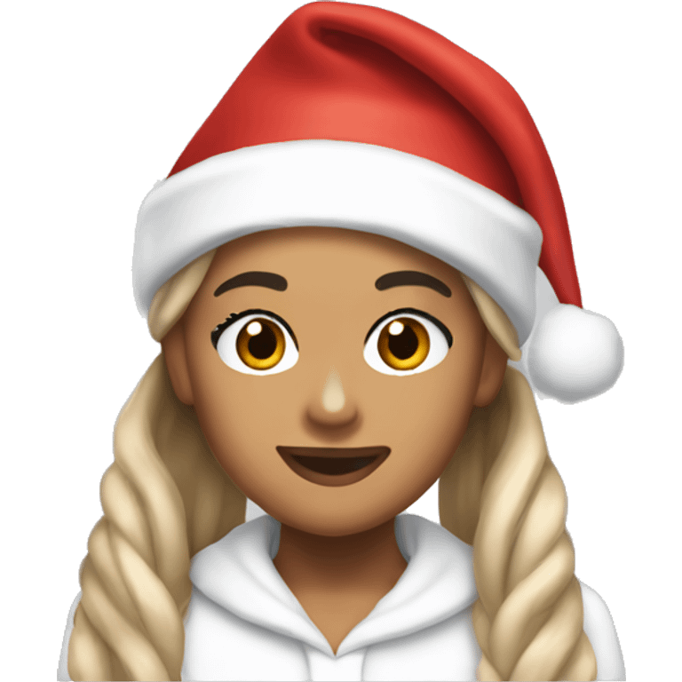 ariana grande with santa hat emoji