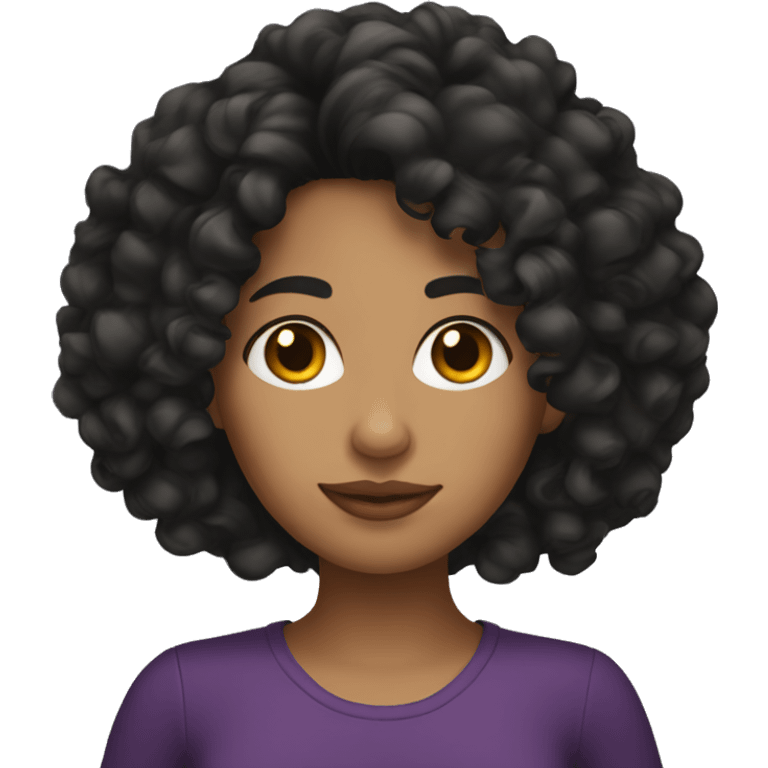 mexican black curly hair woman emoji