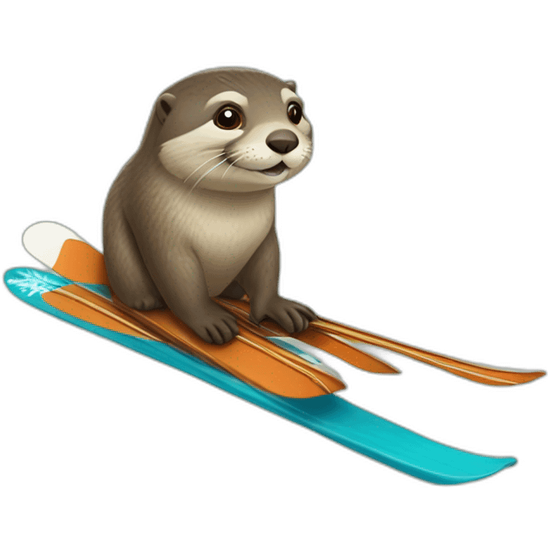 Loutre qui fait du ski emoji