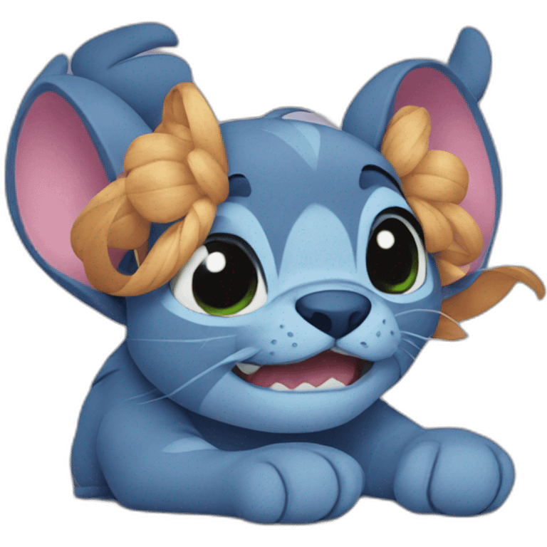 Stitch met kat emoji