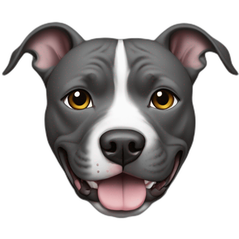 Pitbull-gris-oscuro-feliz emoji