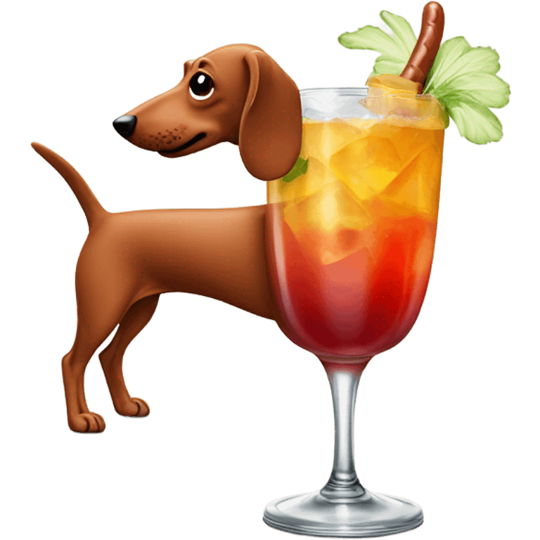 sausage dog cocktail emoji