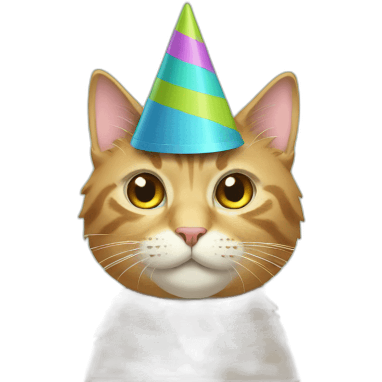 Cat with a party hat emoji