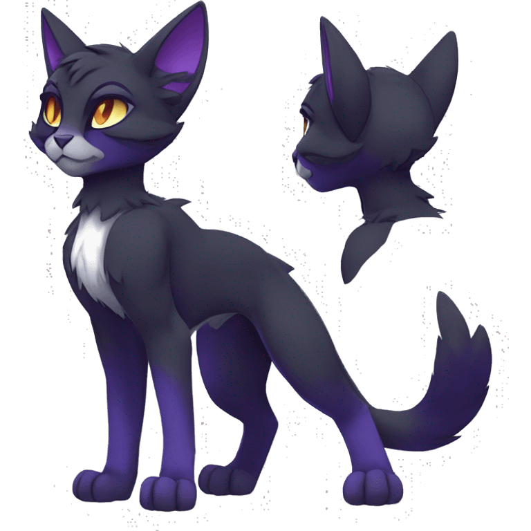 Anthro Dark Colorful shiny Edgy Cool Shy Grumpy FurSona Feline Fakemon Full Body emoji