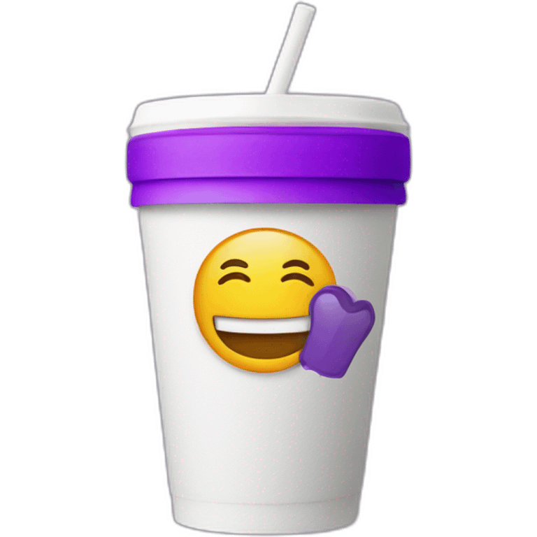 Styrofoam Cup with Purple inside emoji