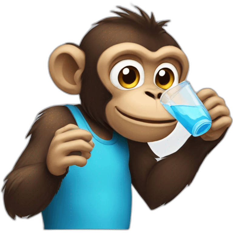 Monkey drinking water emoji