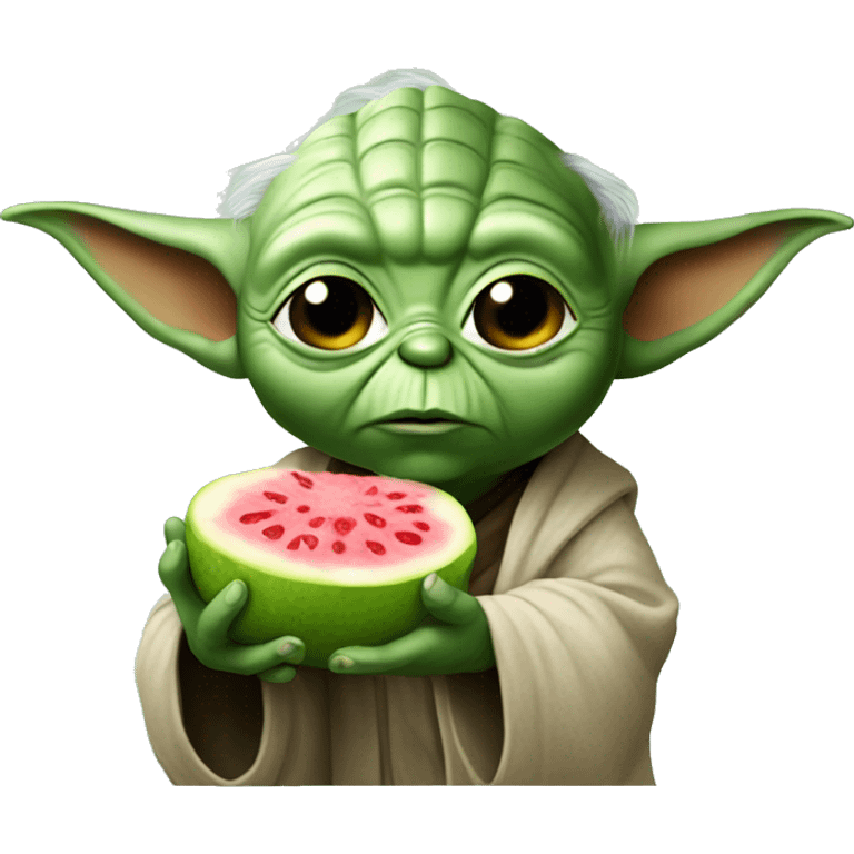 yoda eating guava emoji