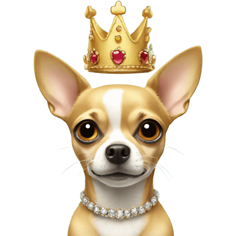 Chihuahua wearing a crown emoji