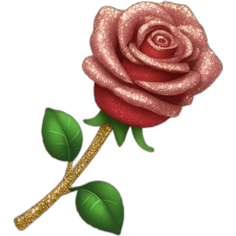 Glitter rose emoji