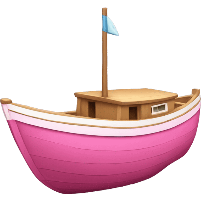 Pink boat emoji